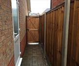 Gates_ Side gate fitted with fencing in Stapleford
