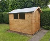 Sheds_-8-x-6-Apex-shed-with-new-polyester-felt-and-toughened-glass-fitted-in-Beeston