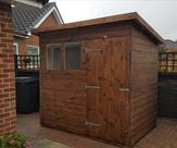 Sheds_ Another Pent shed_2c delivered_2c treated and erected in Borrowash