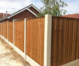 F04 - Concrete Slotted Posts, Smooth Faced Gravel Boards and 6ft x 5ft  Feather Edge Fence Panels