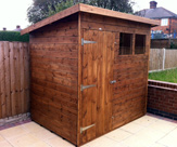Pent Shed. 7 x 5 with 18 x 18 windows