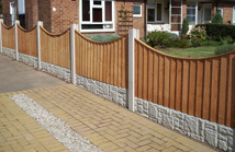 Concaved Feather Edge Fence Panels