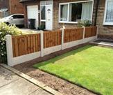 3ft High Premium Feather Edge Panels Concrete Posts and Concrete Gravel Boards