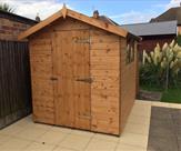 8ft x 6ft Apex shed. Delivered, treated and erected in Attenborough.
