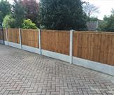 Fencing to the side of driveway in Breaston