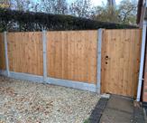 Matchboard fence panels and gate fitted in Long Eaton