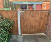 Matchboard panel and gate fitted at a local Pre-School.