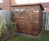 Sheds_ Pent shed_2c delivered_2c treated and erected in Long Eaton