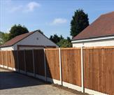 Rear view of a double boarded premium feather edge fence panel.