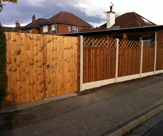 F56 - Matchboard gates, Premium feather edge fence panels and diamond trellis