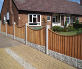 F13 - Concaved Feather Edged Fence Panels