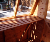 Shelf in potting shed