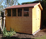 SS02 - 9ft x 7ft Apex Shed with 4Fixed Windows
