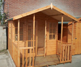 SS04 - 8ft x 6ft Summer House with 4ft Verandah + Returns