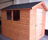 SS30 - 8ft x 6ft Apex Shed  with black  roof shingles