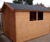 SS34 - 10ft x 8ft Apex shed with roof shingles