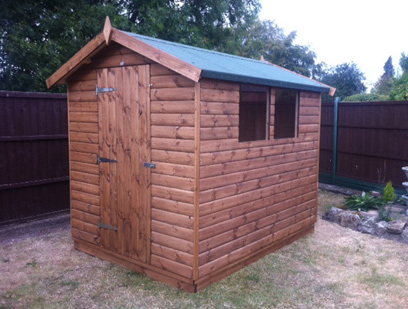 Apex Shed in Tongue and Groove Loglap