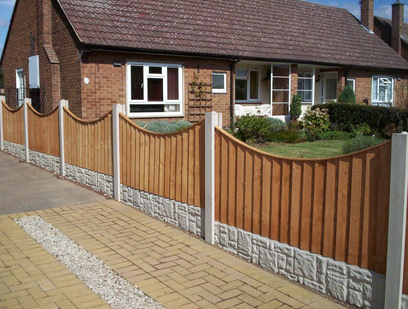 Concaved Feather Edge Fence Panels